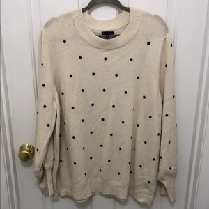 NWOT Who What Wear womens plus polka dot sweater